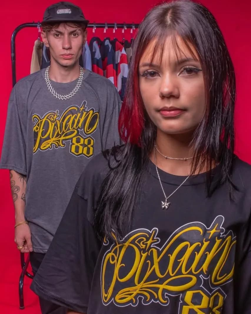 Camiseta Pixain 88 grafite