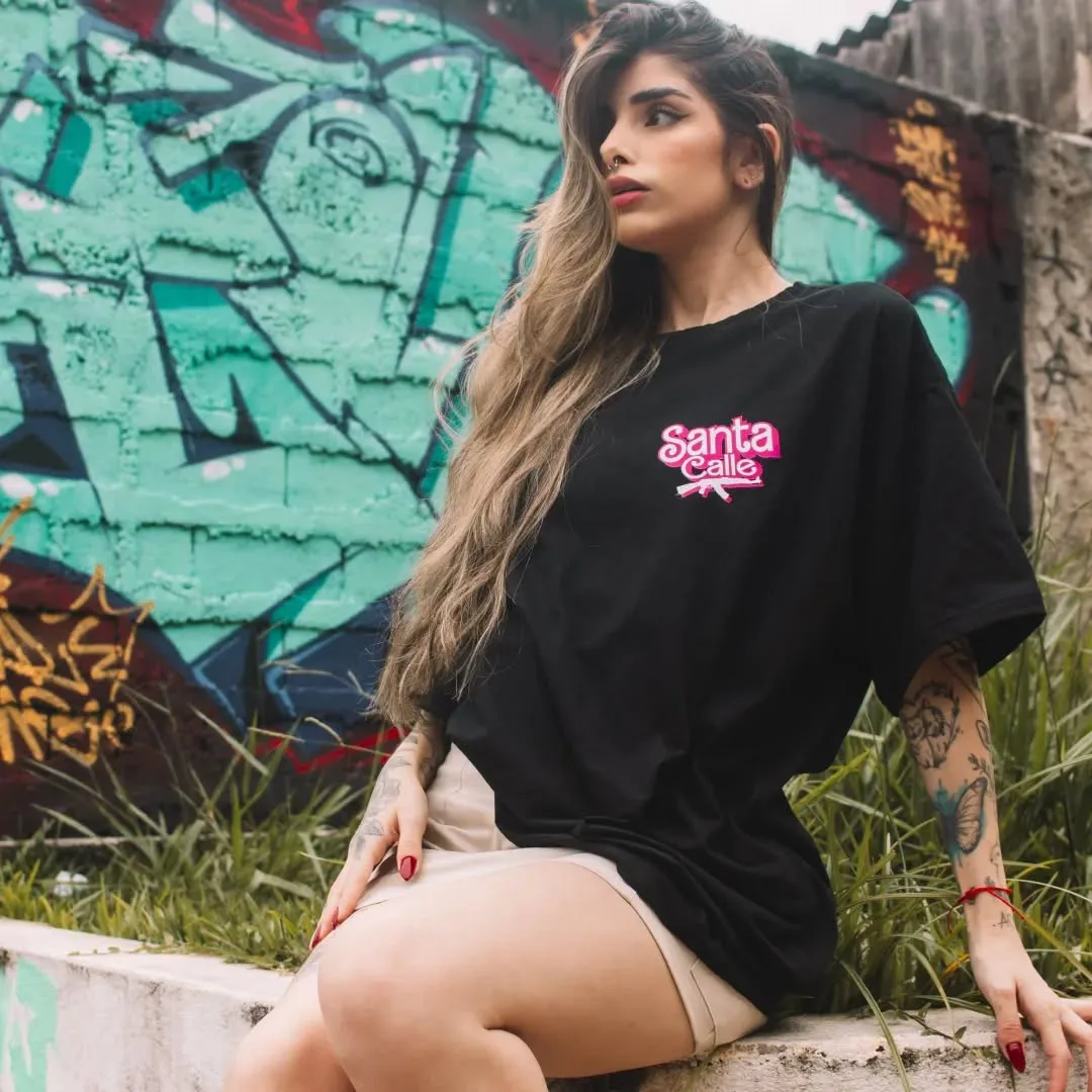 Camiseta Santa Calle preta