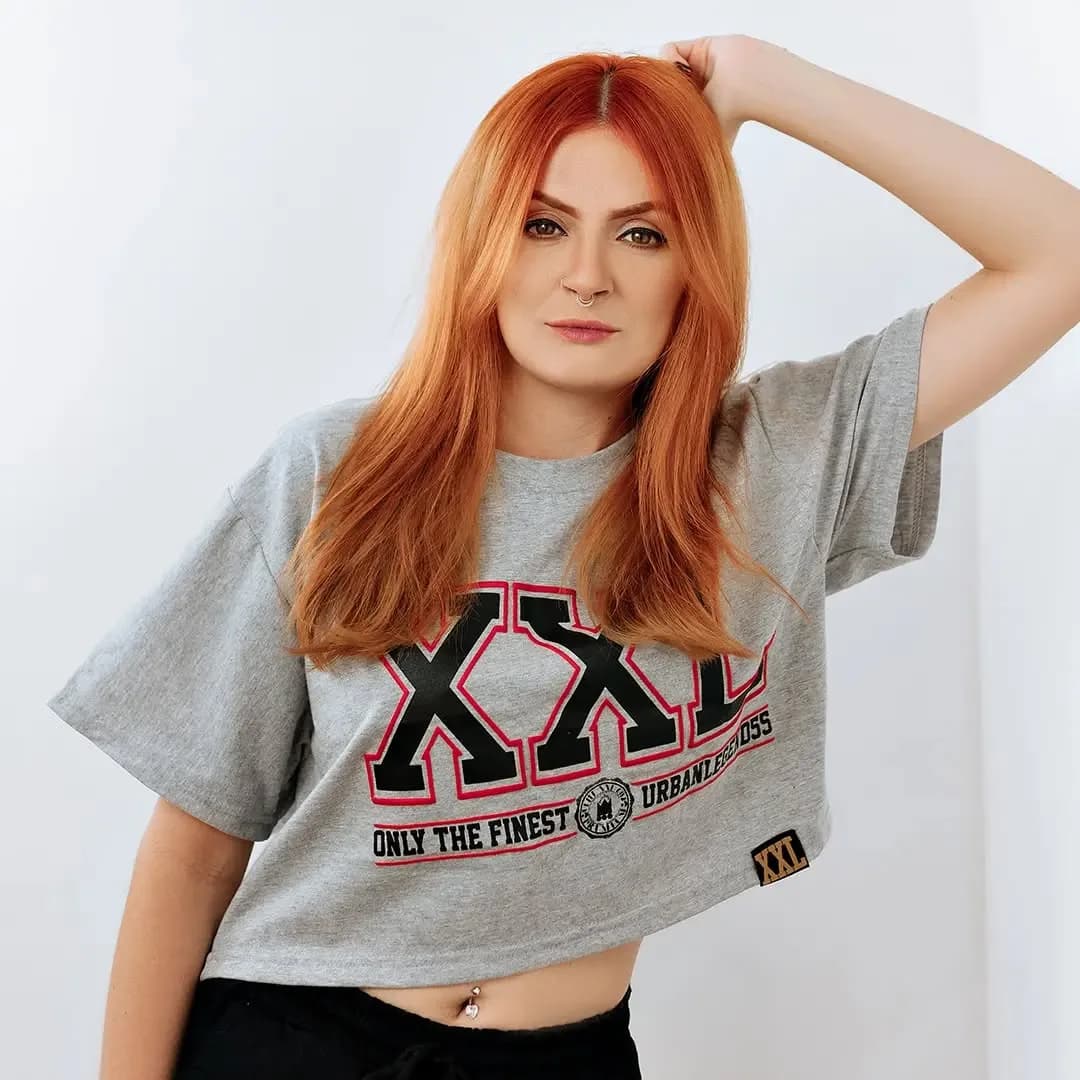 Cropped XXL cinza
