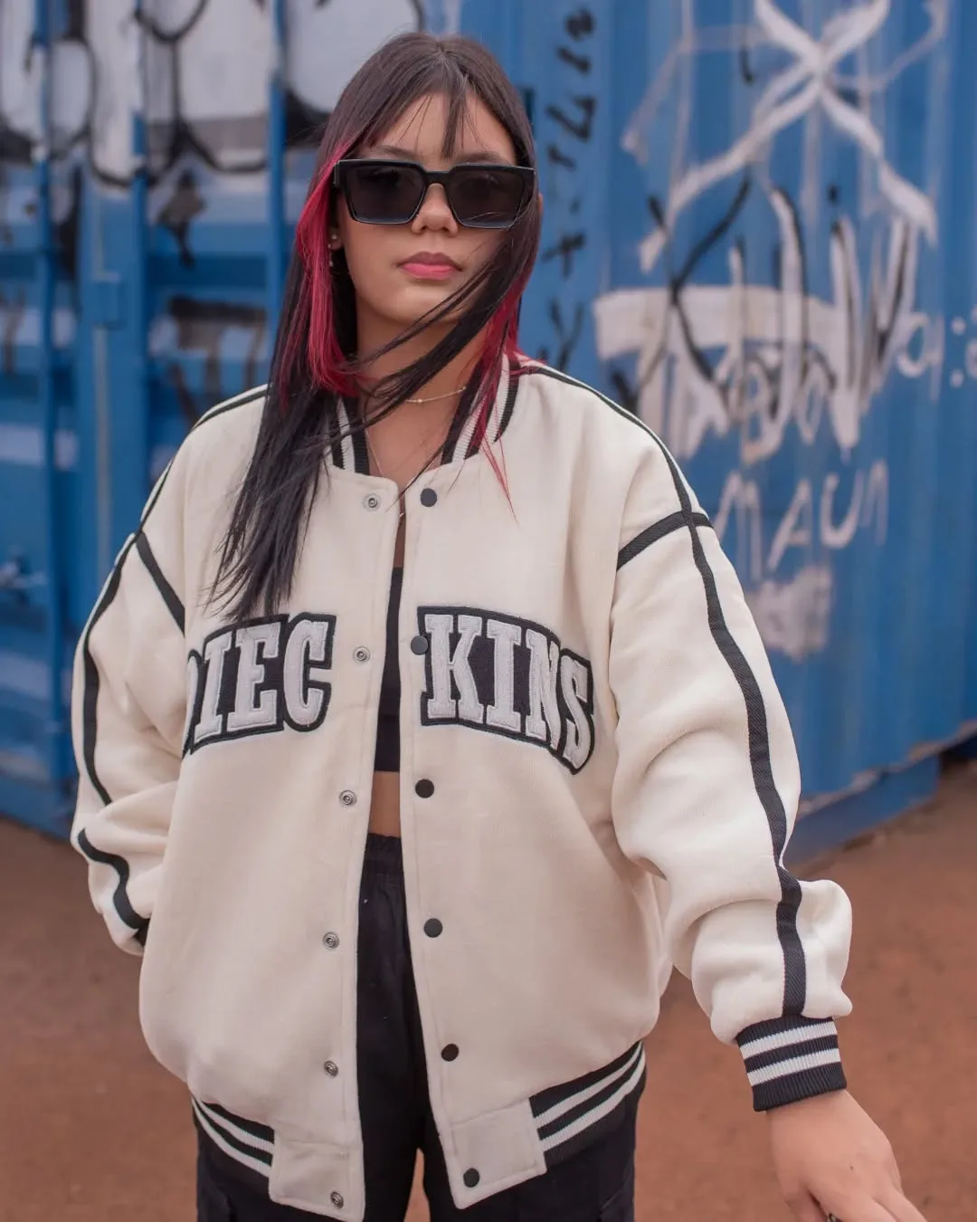 Jaqueta collegial Diec Kins off-white